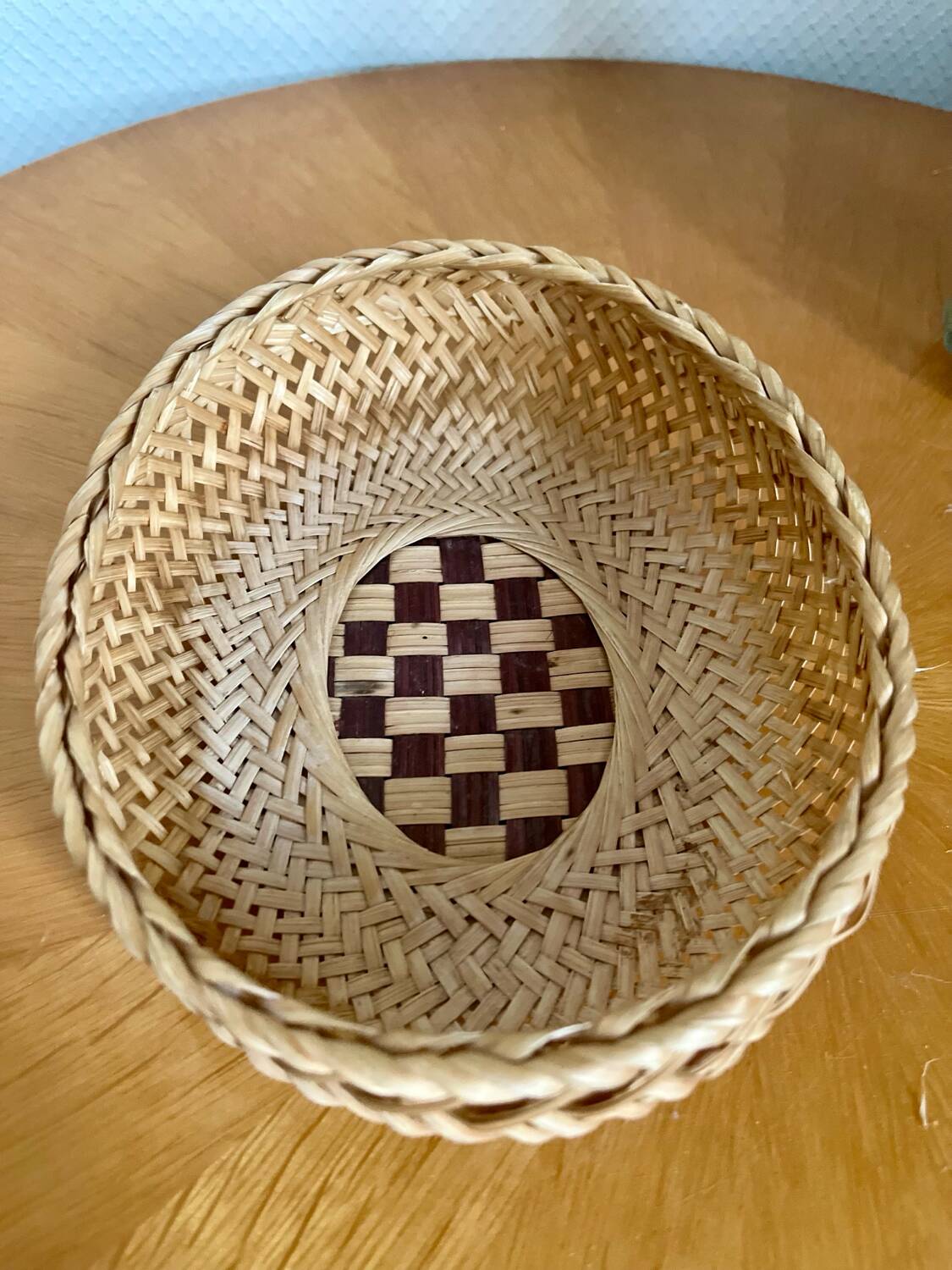 Vintage wicker storage basket