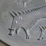 Ceramic wall plate attributed to Wim Mühlendyk