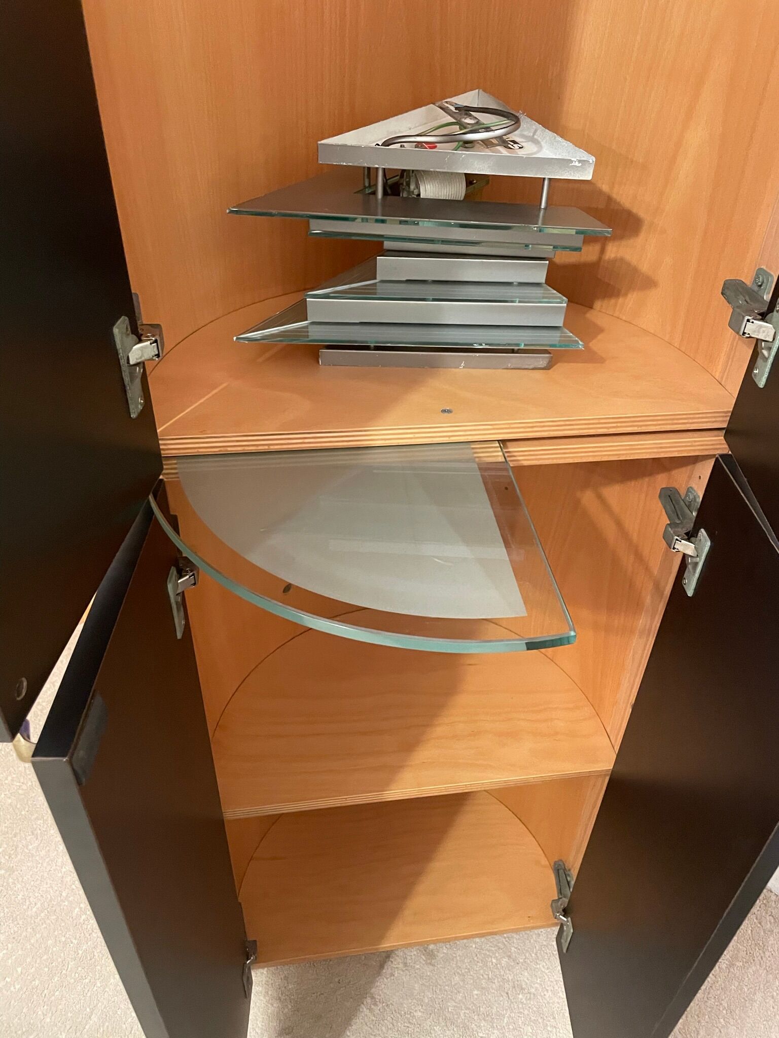 High bar cabinet 4 doors, 1980