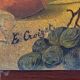 Oil on panel e croizet still life with apples grapes late nineteenth century