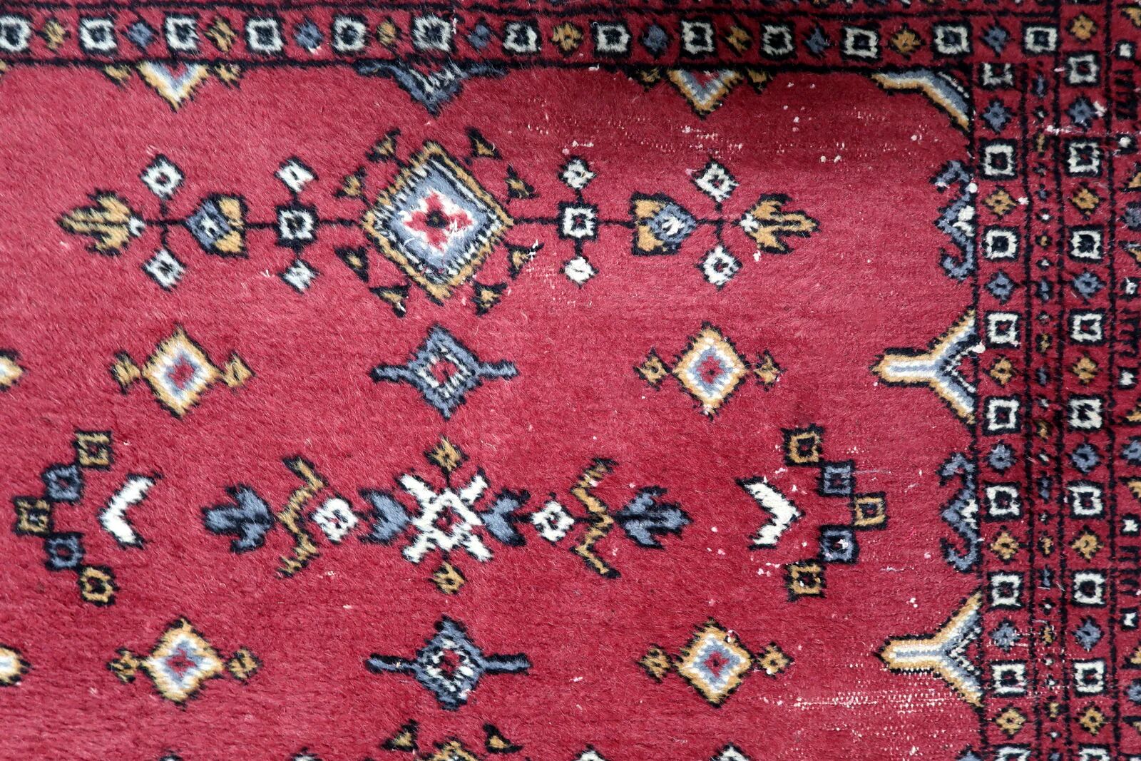 Vintage Uzbek Bukhara handmade rug 128 cm x 196cm 1950s - 1C1228
