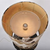 Pair of travertine lamps with three lights, Italy, 1970