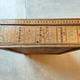 Branded wooden box, mother-of-pearl inlay, Syrian