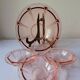 Cups and bowls 1930. Pink glass
