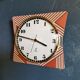 Clock silent rectangular vintage wall pendulum "Jaz copper pink"