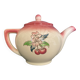 🍒 Magnificent Vintage Longwy Teapot - Cherry Decor - Handmade