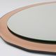 Cristal Arte Pink Oval Rosé Mid-Century Wall Mirror, Italy, 1960s