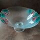 Large salad bowl on crystal foot
