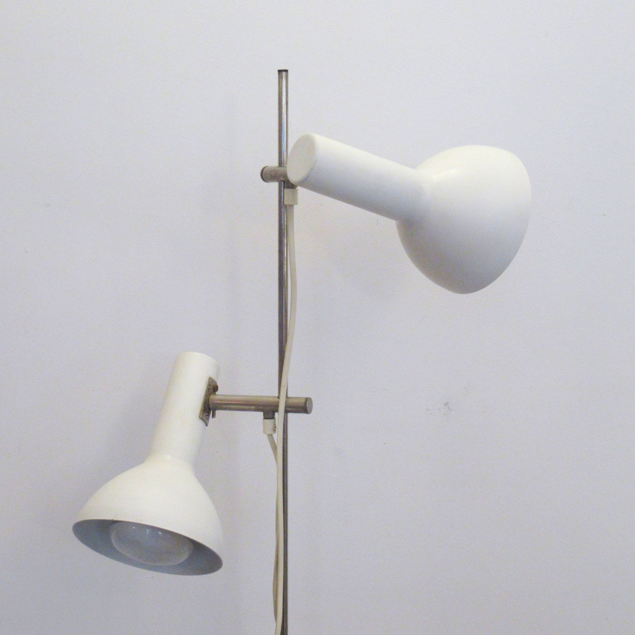 Lampadaire scandinave à 2 spots années 60