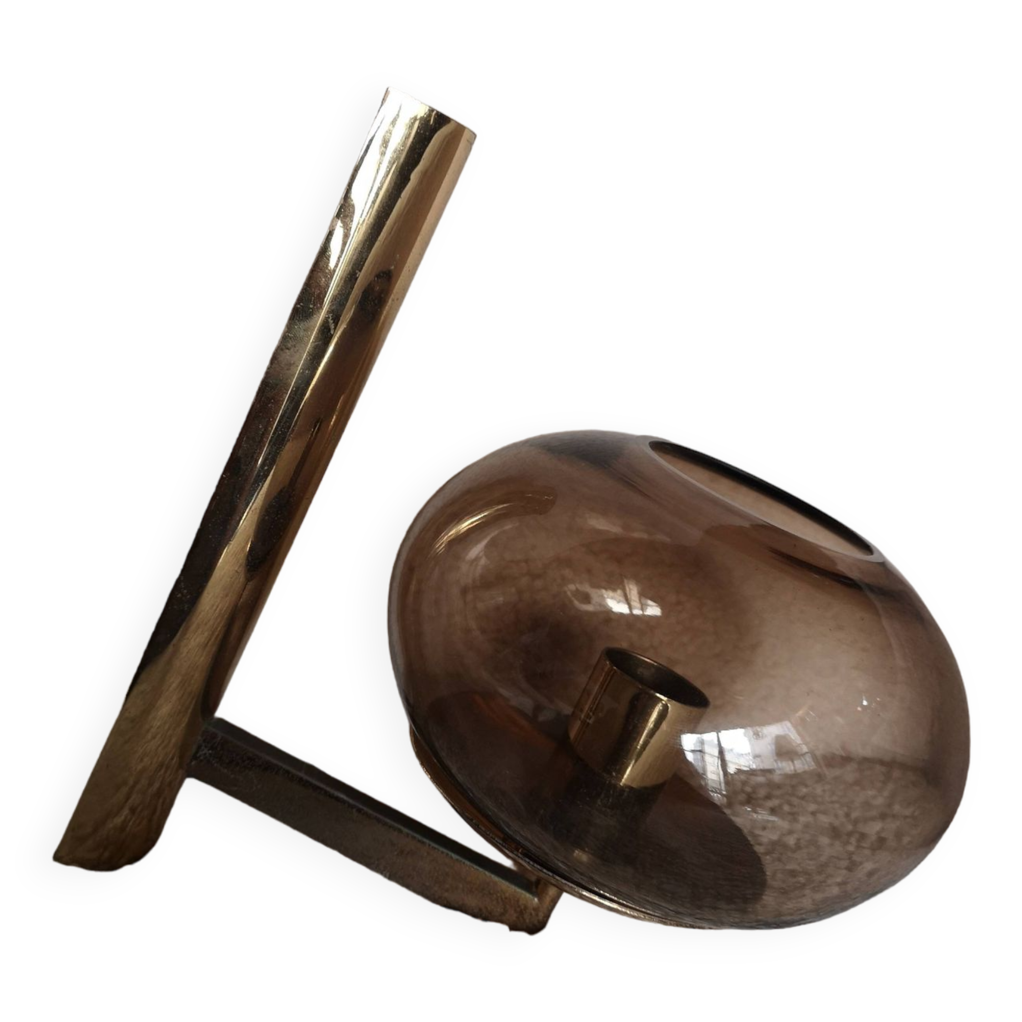 Sciolari smoked glass wall light 1970