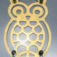 Dessous plat Hibou laiton