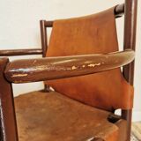 Vintage Leather Armchair: Janez Lajovic PRISANK Model, Mid-Century Modern