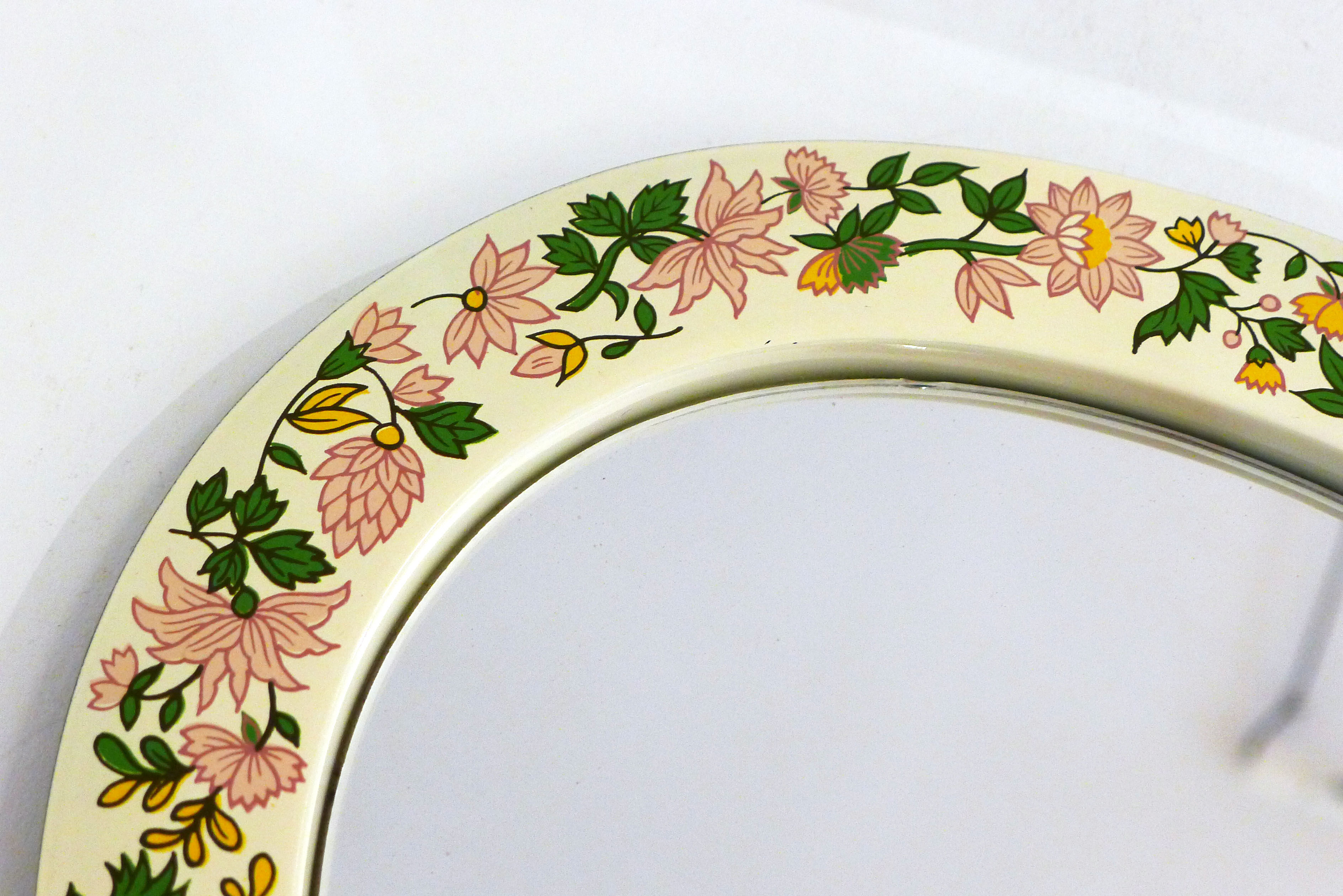 Flower oval mirror, Japan