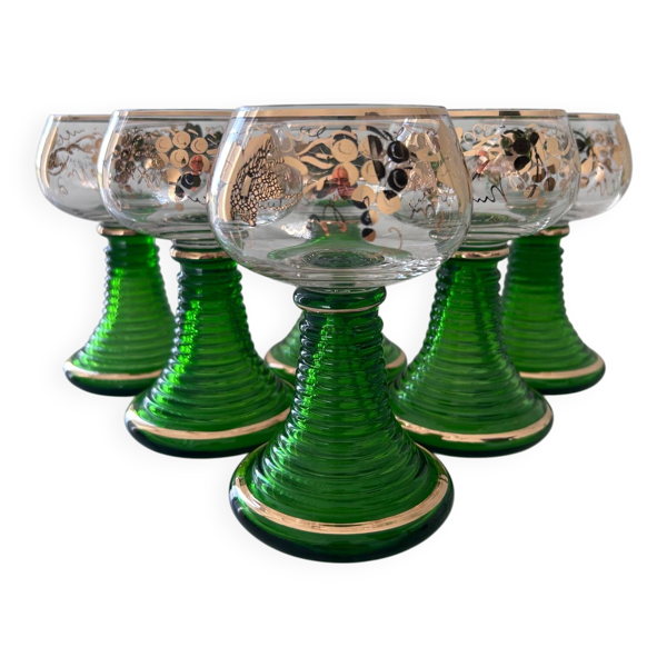 Service de 6 verres alsaciens