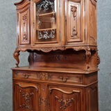 Louis XV double body sideboard in solid walnut circa 1880