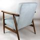 Fauteuil bleu gris vintage, années 1970