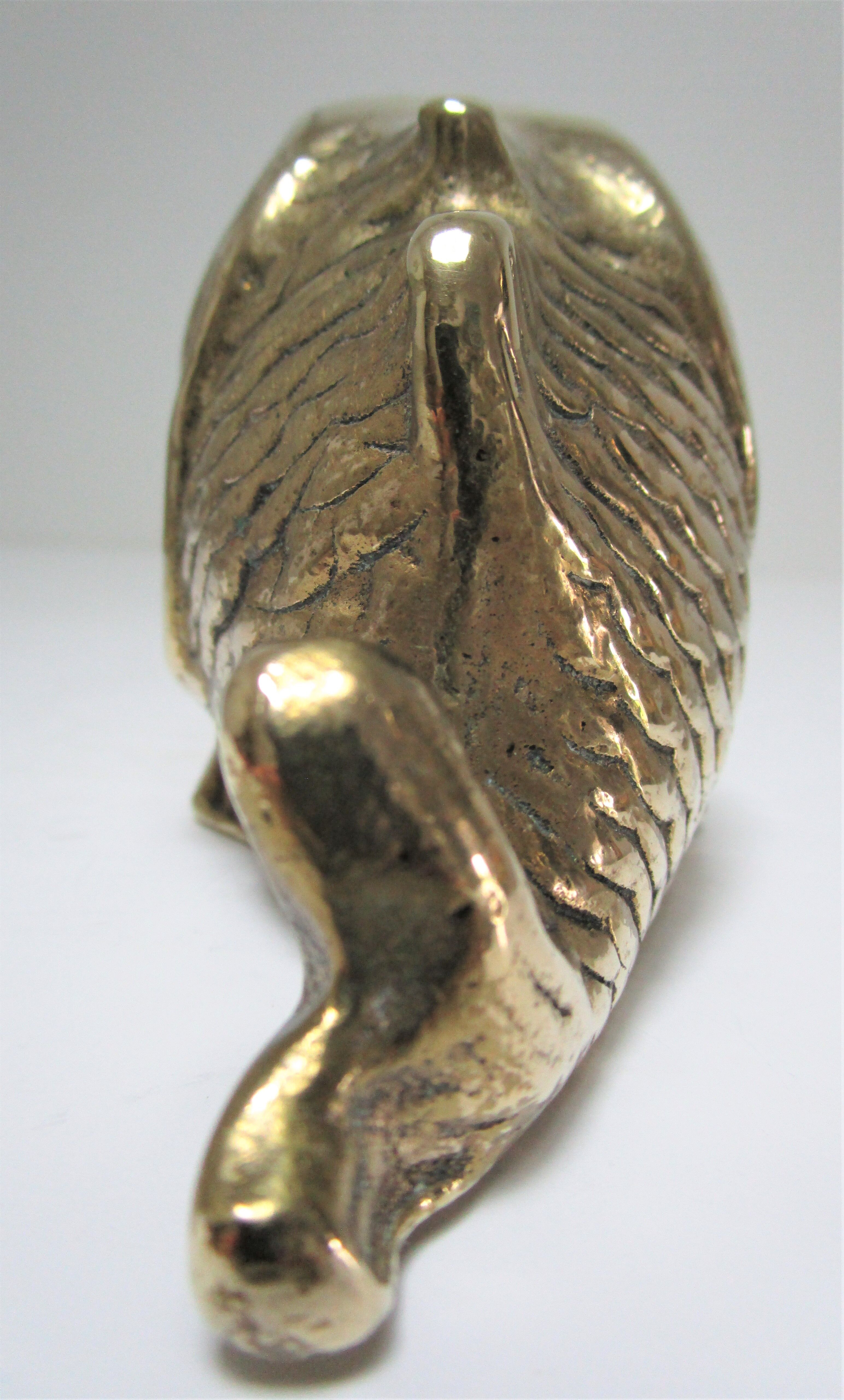 Zoomorphic ashtray golden bronze fish Vintage Peerage
