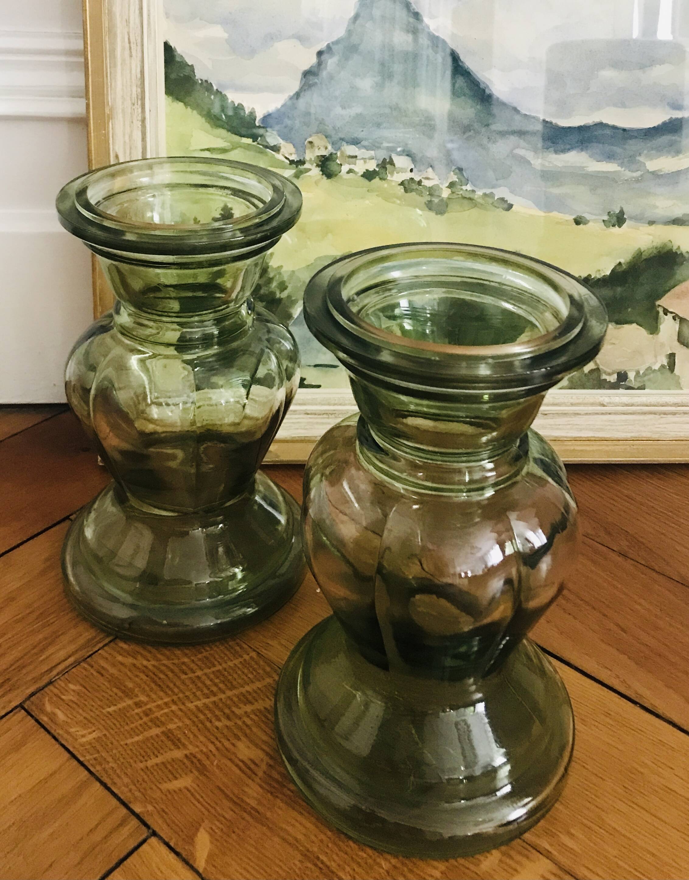 Bougeoir ou vase verre recyclé