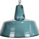 Large Industrial Petrol Enamel Factory Pendant Lamp, 1960s