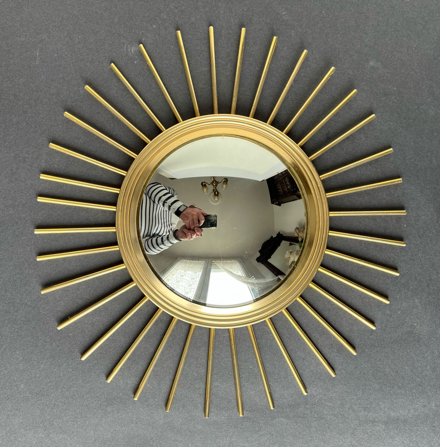 Sun mirror witch's eye brass