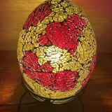 Cracked glass egg lamp