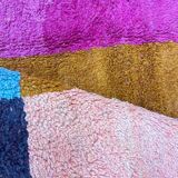 Pure wool Moroccan rug with colourful patterns, size 150 x 250 cm.