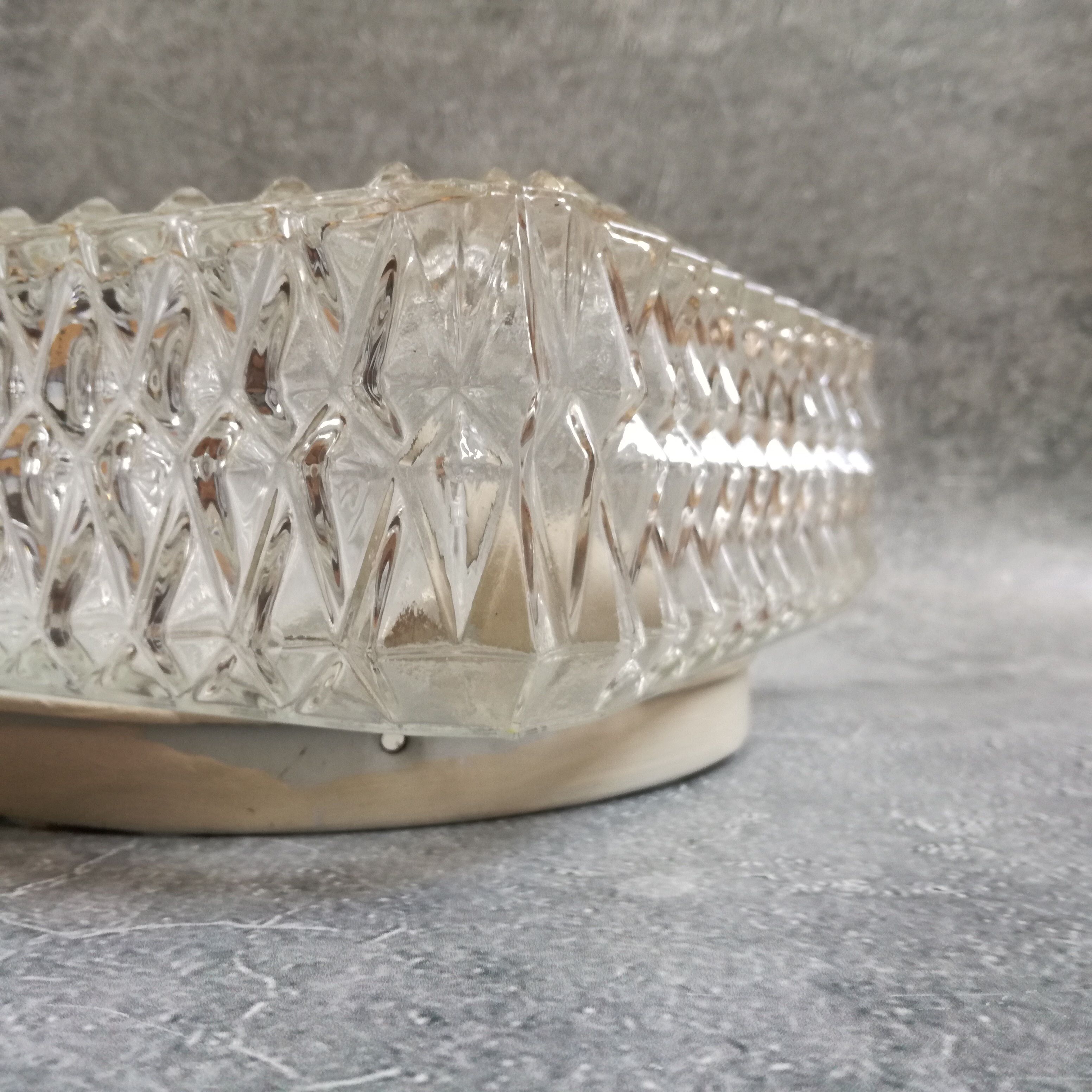 Cast glass square ceiling 21x21cm