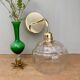 Vintage bubbled glass globe wall light