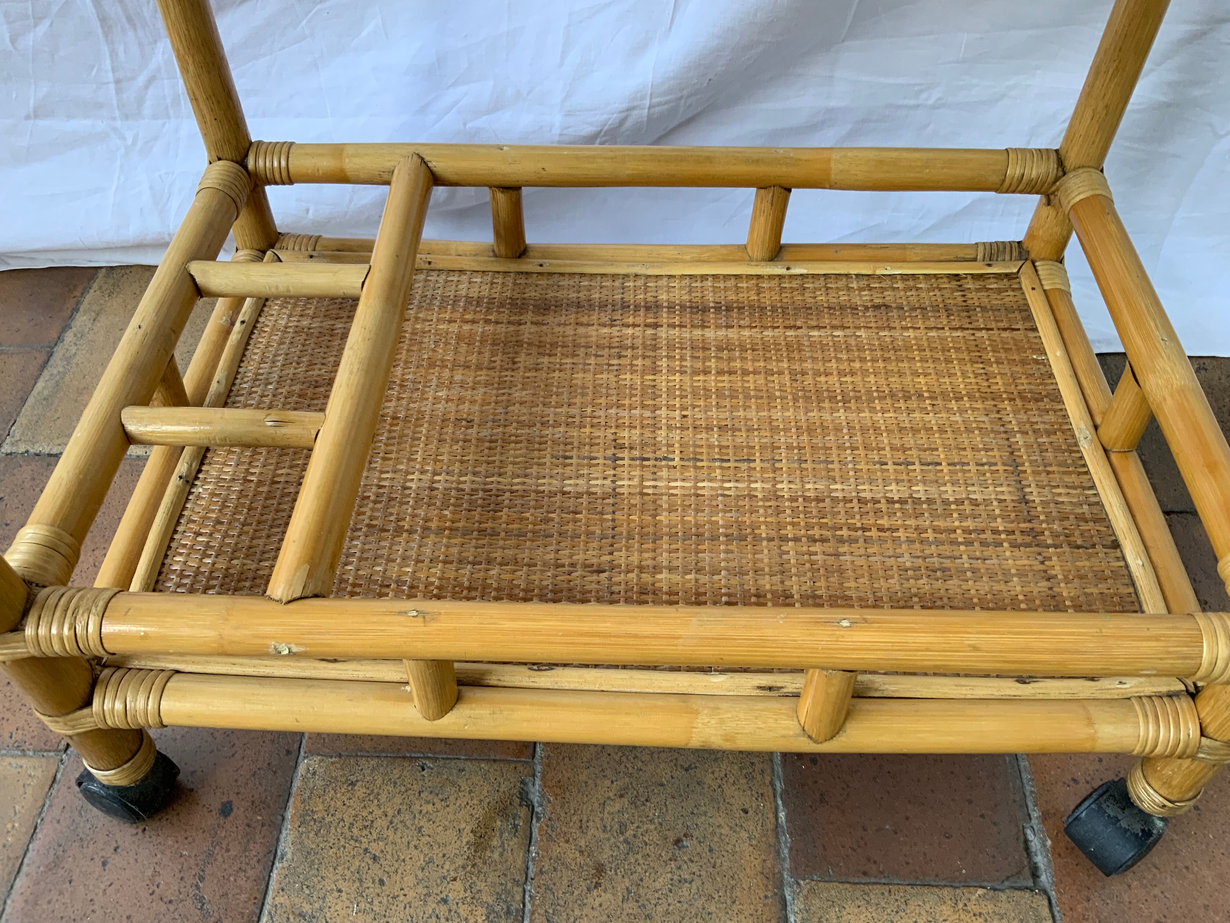 Rattan dessert or rolling table