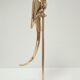 Solid brass parrot perch H. 45 cm 80s