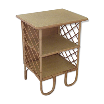 Rattan bedside table