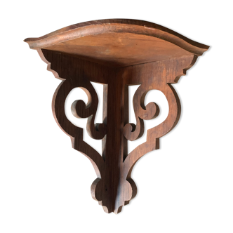 Wooden corner shelf