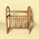 Vintage rattan and bamboo magazine rack