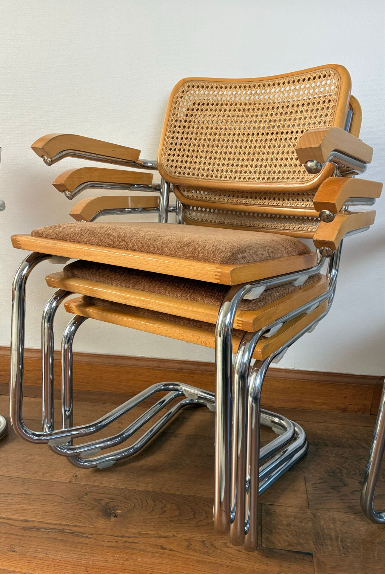 Set of 6 B64 chairs by Marcel Breuer