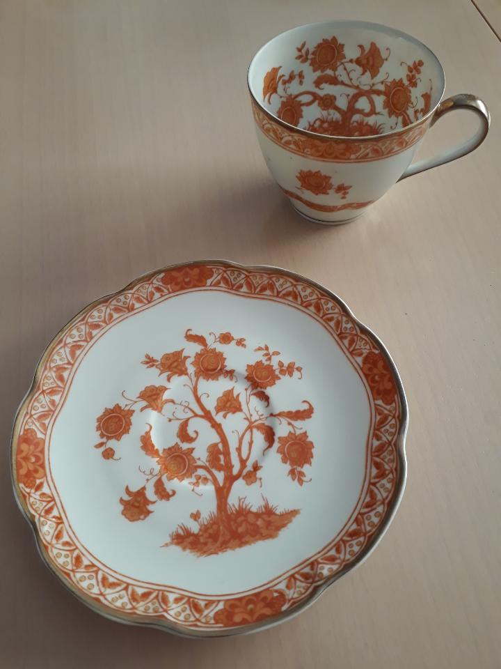 4 coffee cups Haviland Limoges model "Coral Tree" 1958