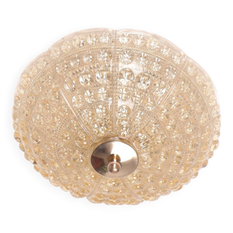 Carl Fagerlund Orrefors crystal wall or ceiling lamp, for Lyfa 1960s