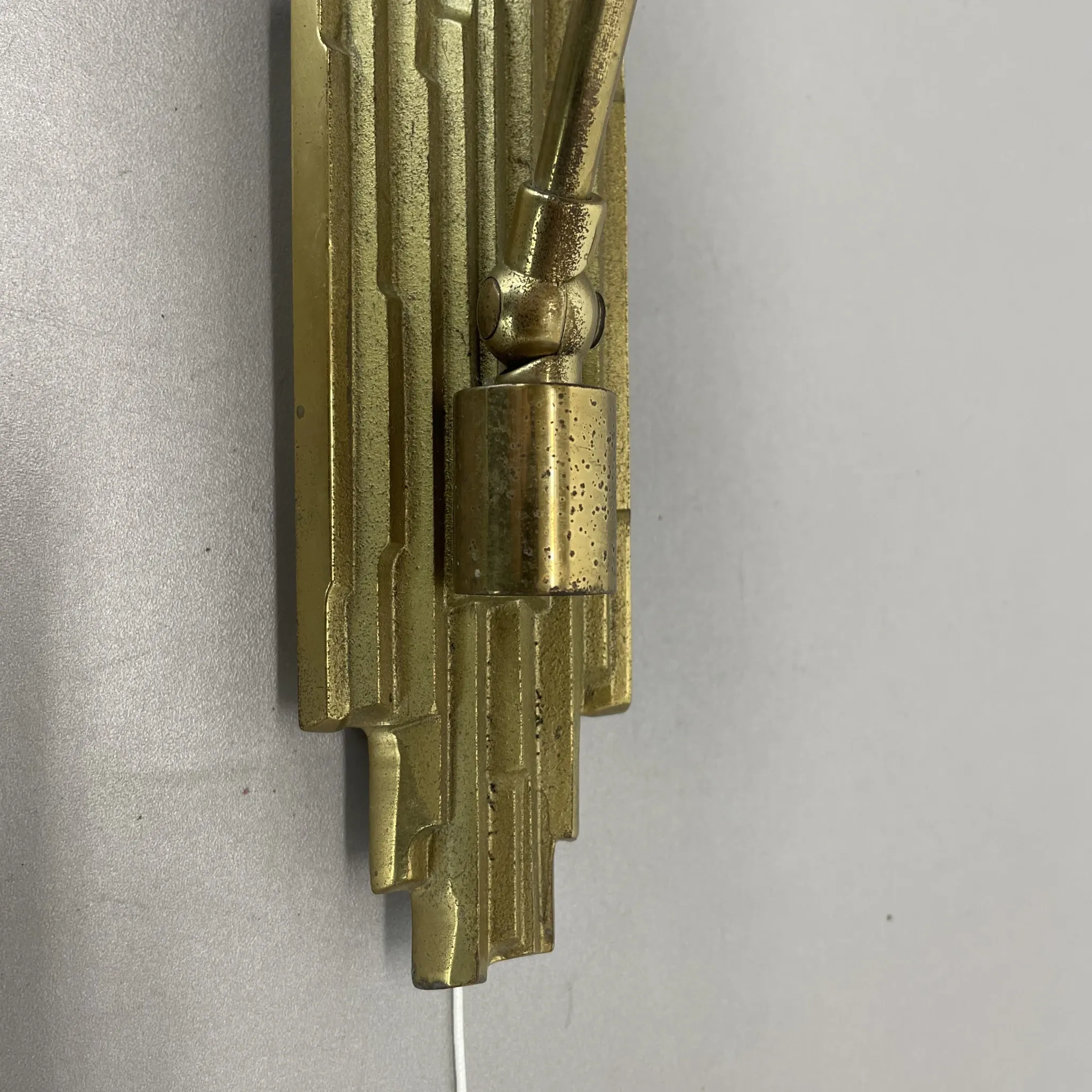 Rare Adjustable Theatre Wall Light in Brass in the Style of Stilnovo, Italy 1950s