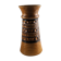 High arched vase, round hollow patterns and spikes, black and ocher seventies vibe - Bay Keramik - 70'
