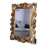 Miroir doré sculpté exceptionnel 92x128 bois