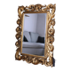 Miroir doré sculpté exceptionnel 92x128 bois