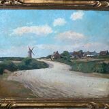Hsp painting jules raymond koenig (1872-1966) "the road from guérande to escoublac"