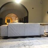 Gio Pagani – “Je T’Attends” Sofa – Premium Light Grey Leather