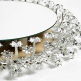 Mid Century Münchner Zier-Form flower mirror illuminated by Schöninger