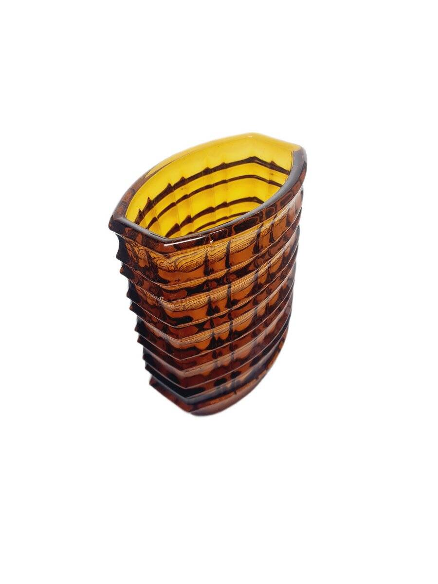 Vase optique par Jan Sylwester Drost pour les Verreries de Ząbkowice, années 1970.