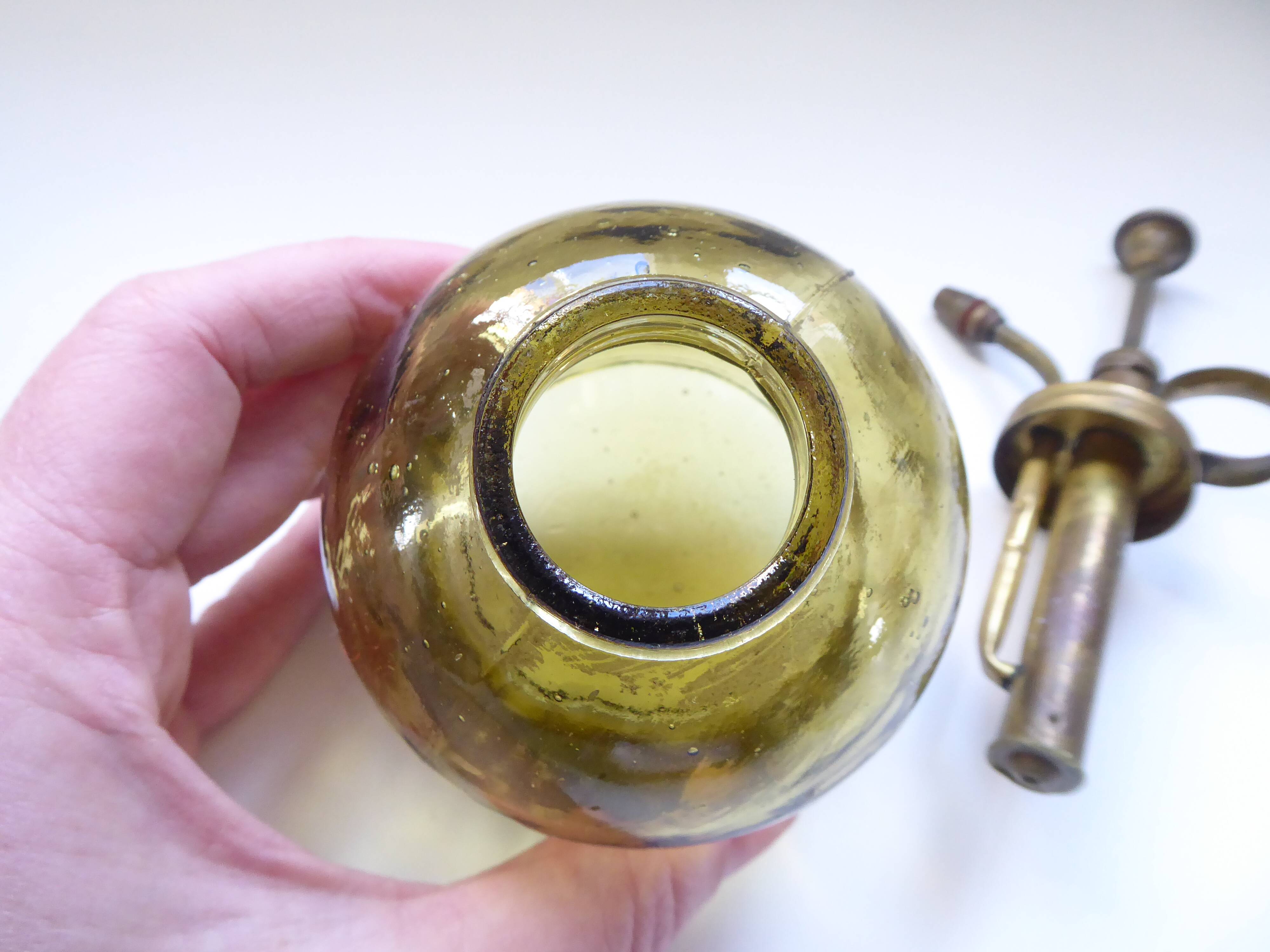 Old glass plant spray