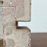 Klaus Lehmann, Cubist art sculpture in postmodern German brutalist ceramic Studio Pottery no. 337 81, 1981