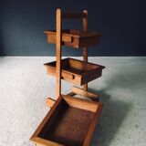 Mid-Century Oak Magazine Holder, Belgium, 1950s