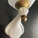 pair of ceramic and frosted glass wall lights 1950