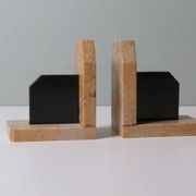 Pair of marble bookends, Belgium early 20th century