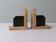 Pair of vintage Belgian marble bookends, early 20th century.